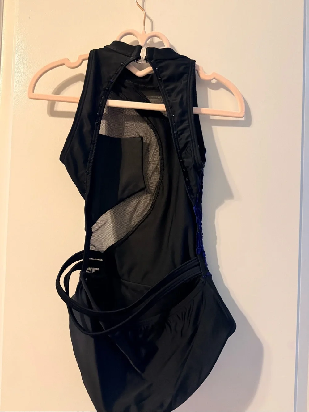 Girls Black and Deep Blue Dance Costume Leotard